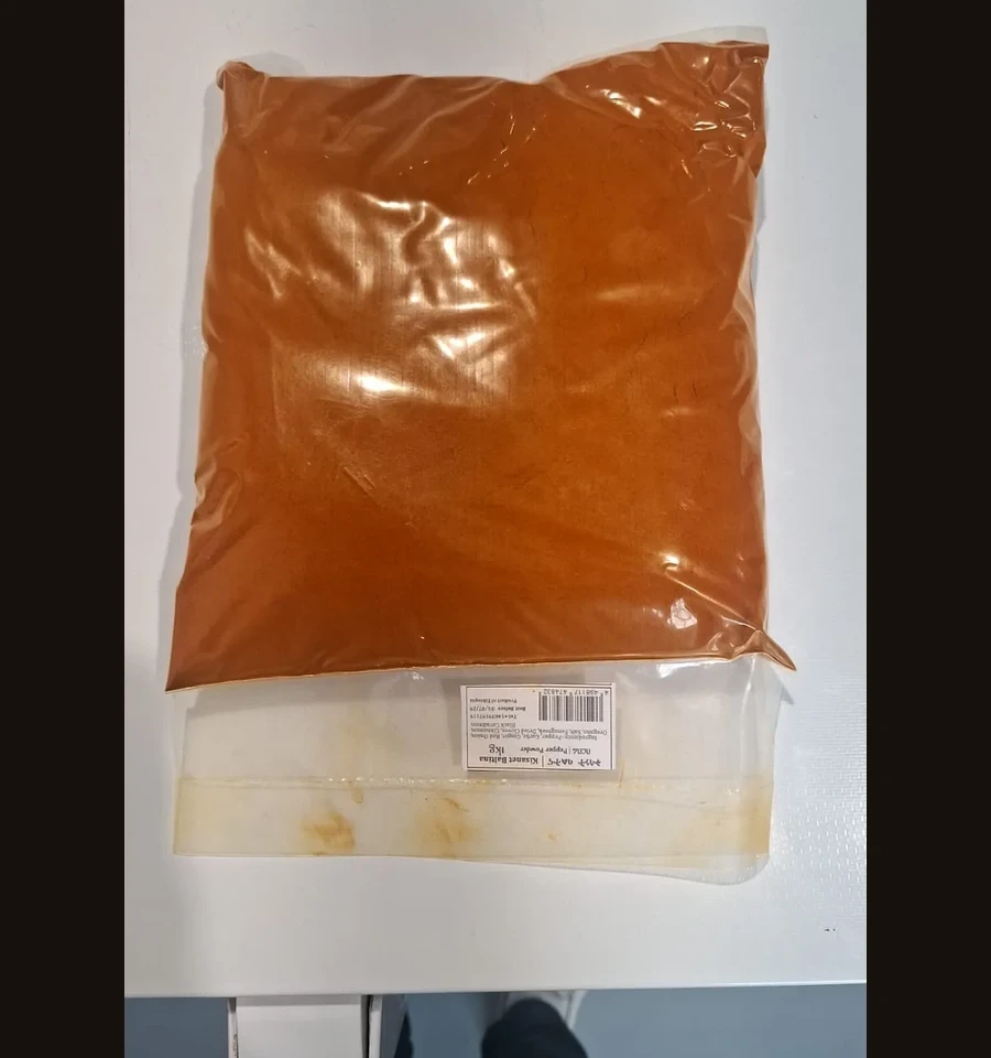 Bag of orange Shiro powder