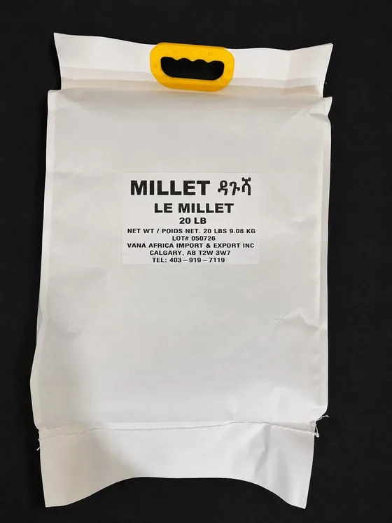 Twenty-pound own-label sack of dagusha millet