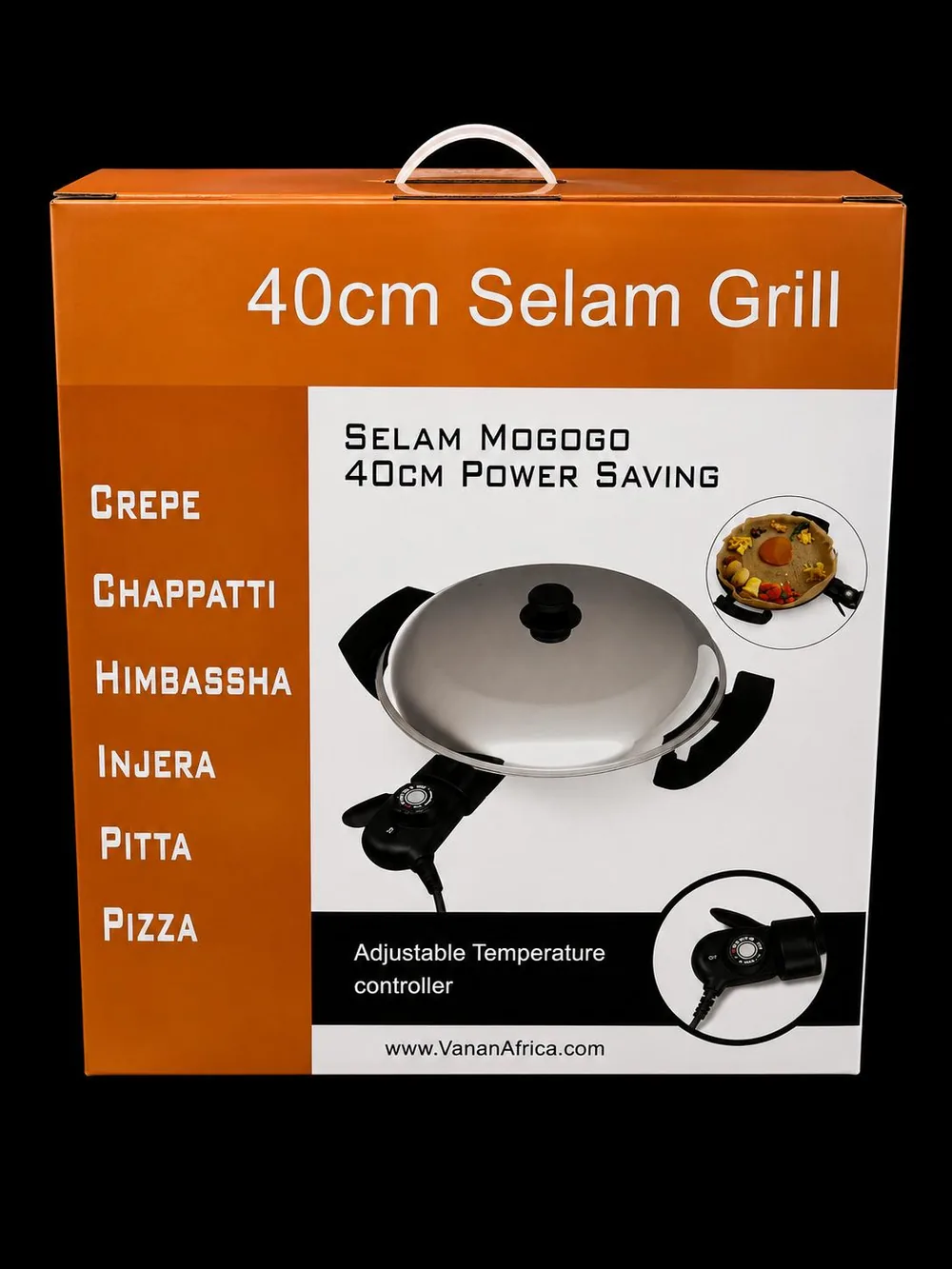Boxed Selam 40 cm electric mogogo injera griddle