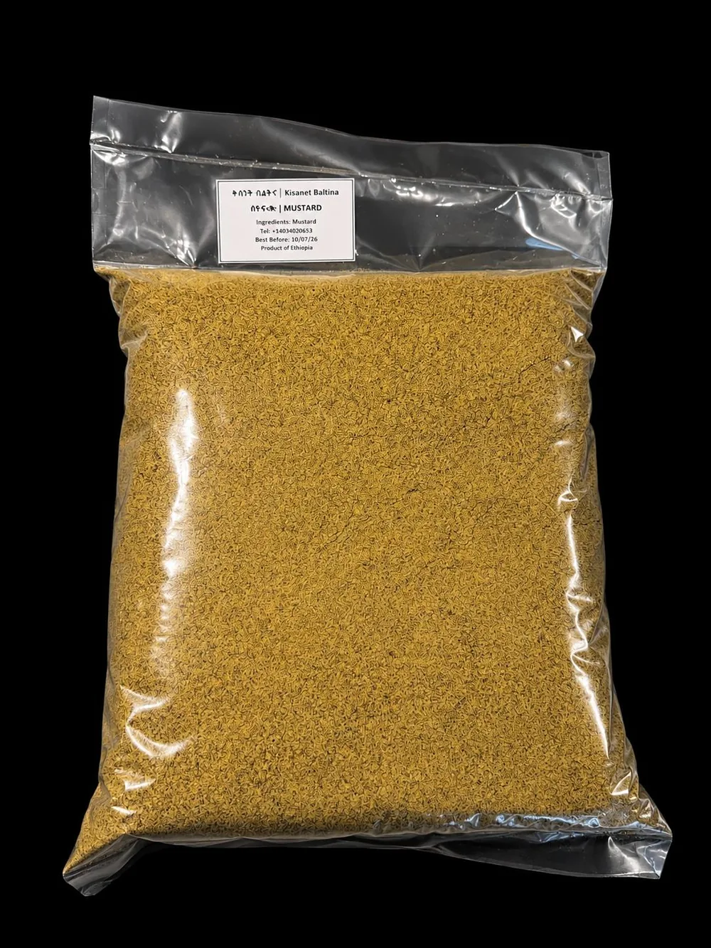 Bag of Senafich ground mustard