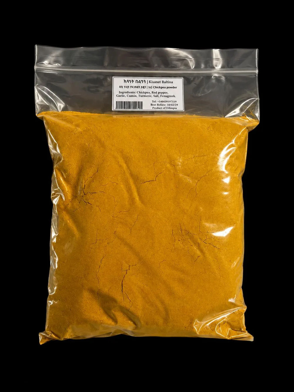 Bag of orange Shiro powder